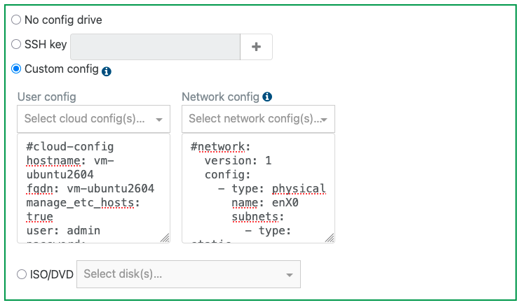 Cloud-Init Proposed Configurations